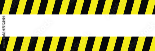 Warning yellow black diagonal stripes line. Safety stripe warning caution hazard danger road vector sign symbol for road alert in eps 10.
