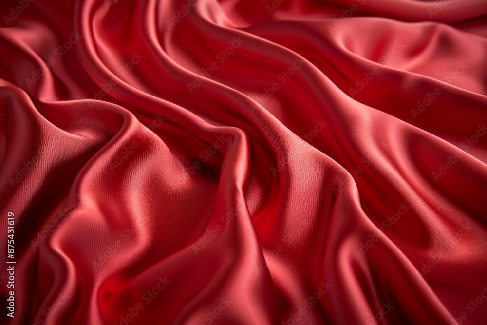 Fototapeta premium Luxurious Red Silk Fabric