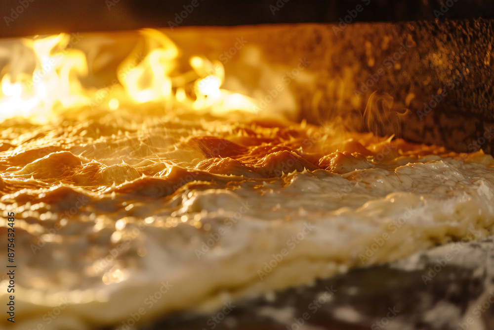 Pizza Baking in Oven: High-Resolution Food Photography Capturing the Deliciousness of Homemade Italian Cuisine Pizza Baking in Oven: High-Resolution Food Photography Capturing the Deliciousness of Homemade Italian Cuisine