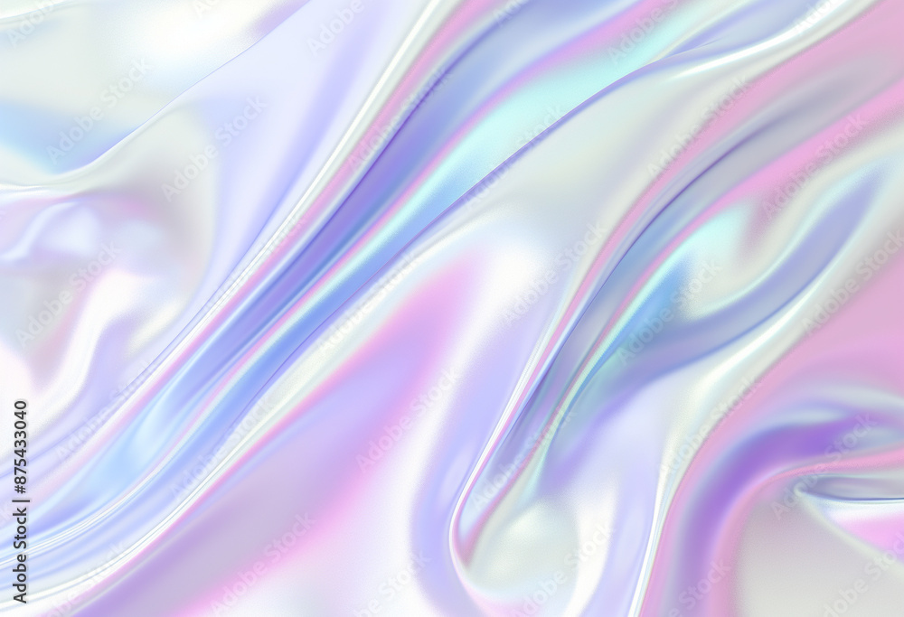 A very long, flowing piece of fabric with a purple hue A very long, flowing piece of fabric with a purple hue