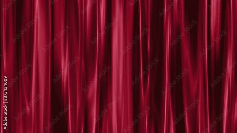 Curtain wave animation background red color