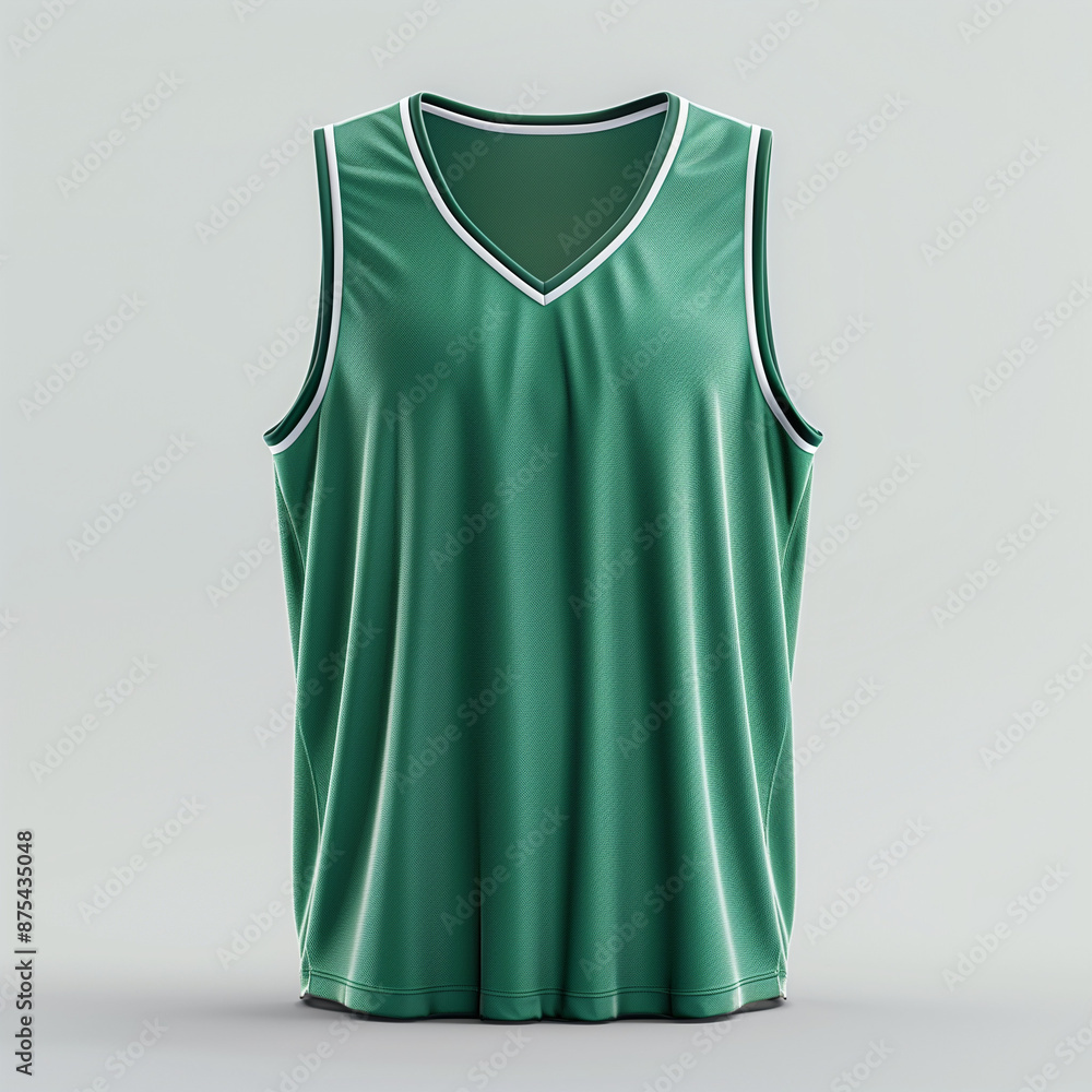 mock up plain green basketball jersey, gray background, Ai Generated Images mock up plain green basketball jersey, gray background, Ai Generated Images
