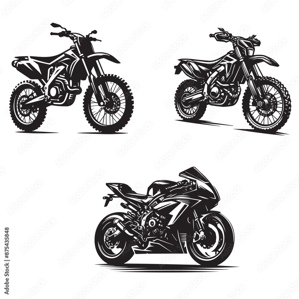 Obraz premium bike silhouette ,bike silhouette set images ,bike silhouette set png ,bike silhouette simple 