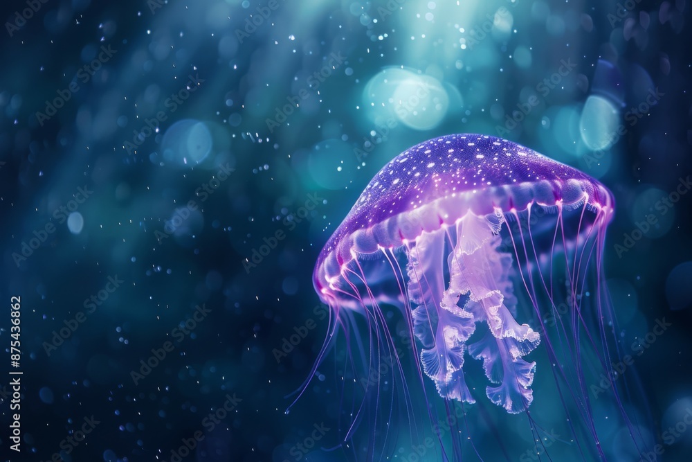 Mesmerizing Jellyfish Underwater Mesmerizing Jellyfish Underwater