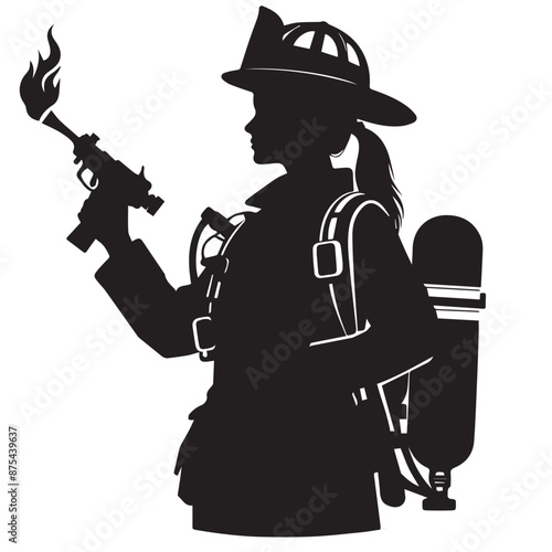 firefighter silhouette ,firefighter girl silhouette ,firefighter girl silhouette png ,firefighter silhouette girl outline,