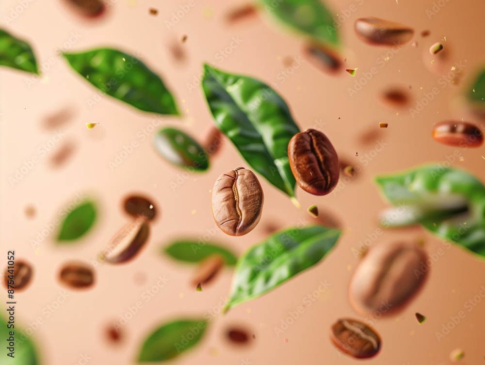 Fototapeta premium chocolate and coffee beans