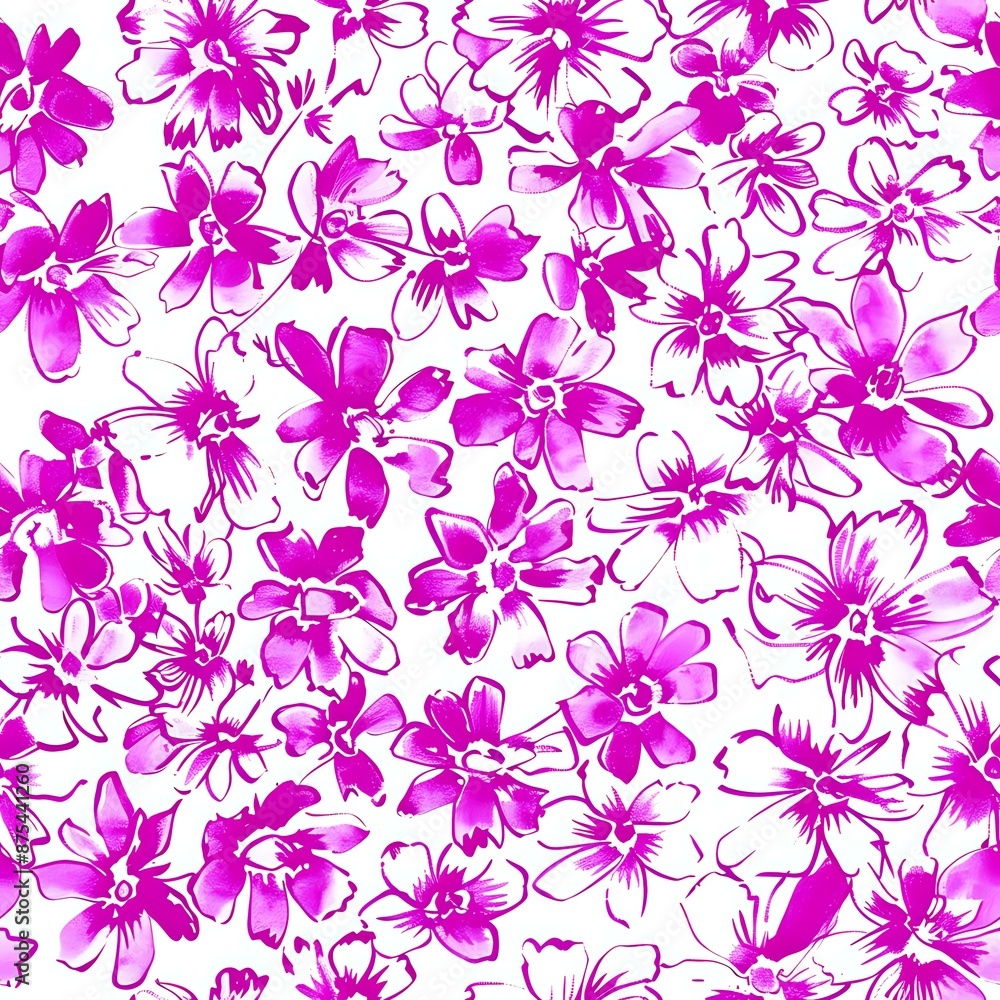 Bold and Vibrant Floral Geometric Pattern for Textile Design Bold and Vibrant Floral Geometric Pattern for Textile Design