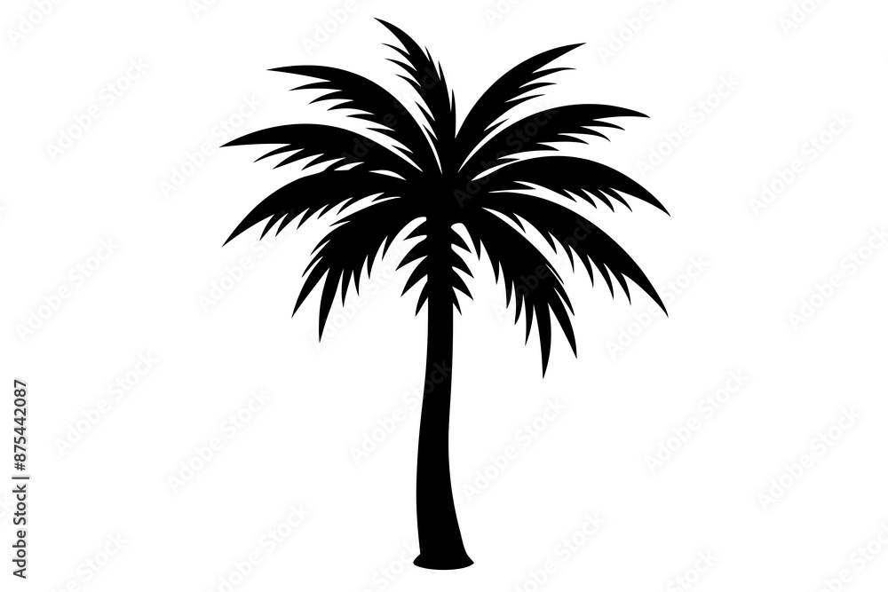palm tree silhouette vector illustration palm tree silhouette vector illustration