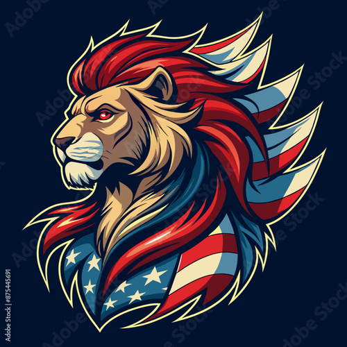 create a t-shirt featuring a regal lion with a flo