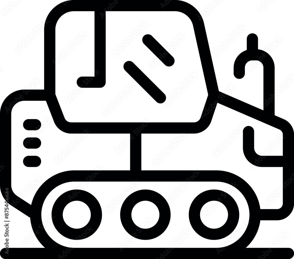Snowcat with caterpillar wheels smoothing a snowy surface, preparing it for winter sports Snowcat with caterpillar wheels smoothing a snowy surface, preparing it for winter sports