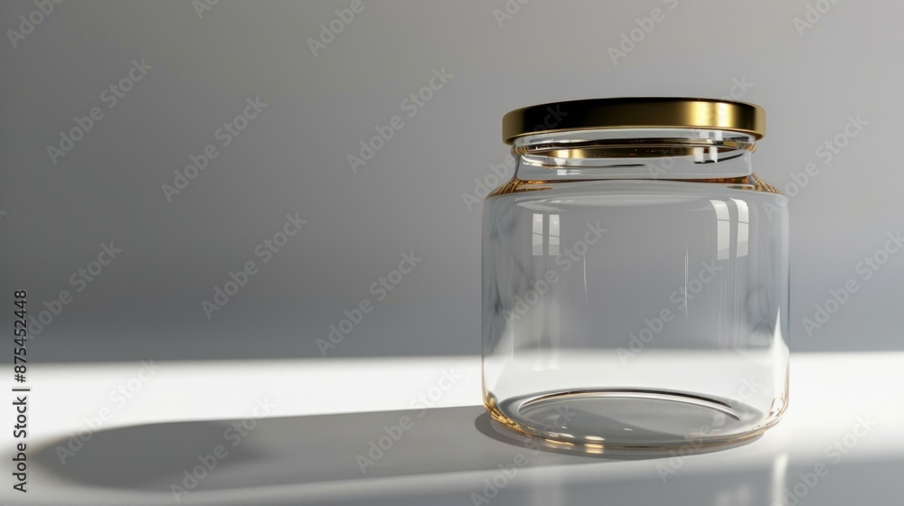 A jar is sitting on a white background. Generate AI image A jar is sitting on a white background. Generate AI image