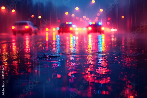 Blurred background of police office, Generated using AI