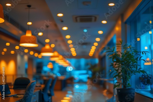 Blurred background of police office, Generated using AI