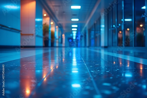 Blurred background of police office, Generated using AI