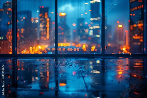 Blurred background of police office, Generated using AI