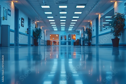 Blurred background of police office, Generated using AI