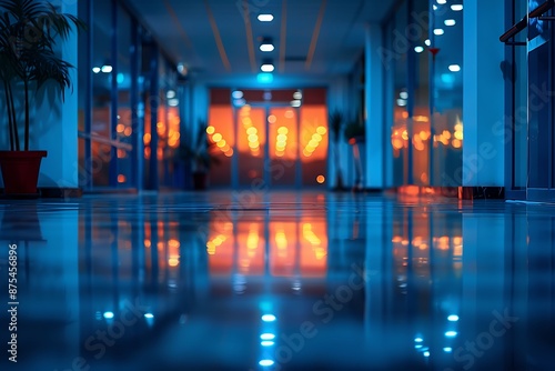 Blurred background of police office, Generated using AI