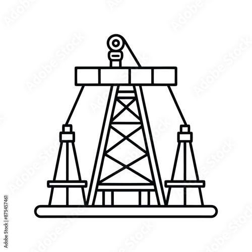 oil rig vector illustration