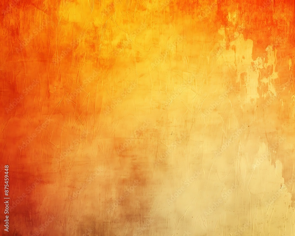 Warm gradient background with grunge texture in orange and yellow, ideal for text overlay. Warm gradient background with grunge texture in orange and yellow, ideal for text overlay.