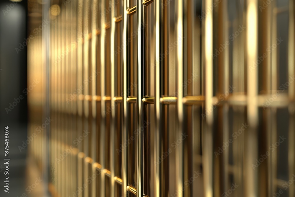 A hightech security system uses enchanted gold barriers that not only protect the home from intruders but also emit a calming A hightech security system uses enchanted gold barriers that not only protect the home from intruders but also emit a calming