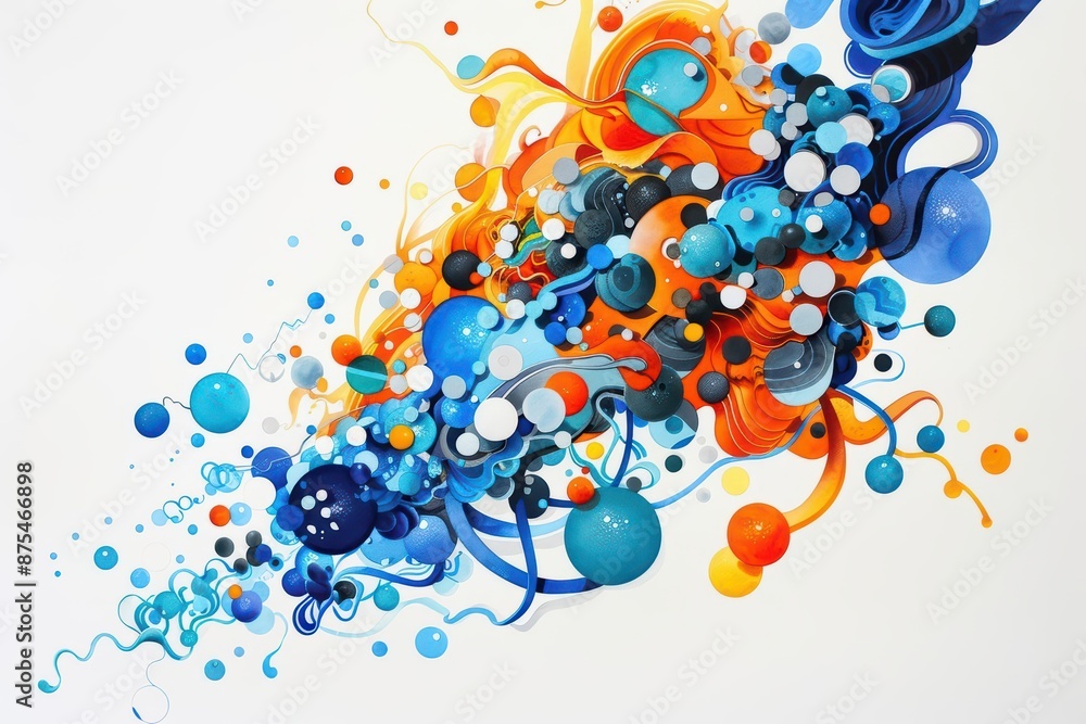 A rich watercolor painting of energy management A rich watercolor painting of energy management