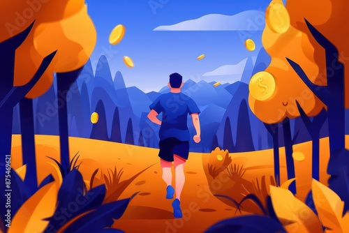 An innovative running app integrates enchanted routes that lead users through mystical terrains filled with golden rewards