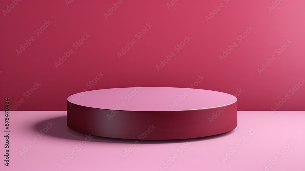 Sleek round podium on a solid color background, perfect for highlighting luxury products in a professional setting Sleek round podium on a solid color background, perfect for highlighting luxury products in a professional setting