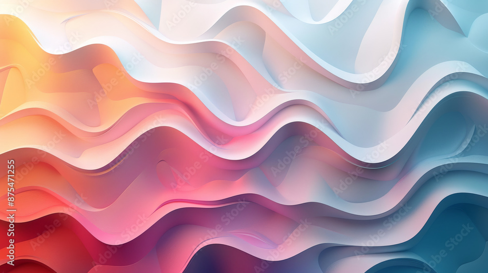 Abstract Wavy Pastel Layers Abstract Wavy Pastel Layers