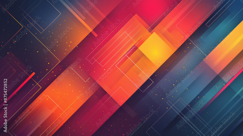 Abstract Geometric Pattern with Bright Colors Abstract Geometric Pattern with Bright Colors