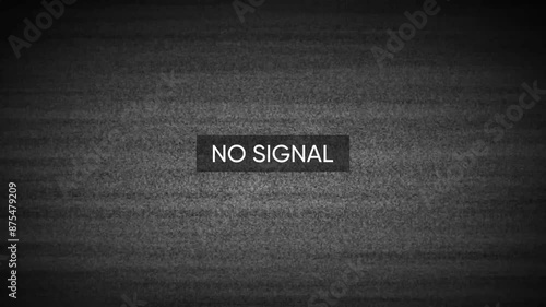 No signal on TV. Snow picture on the TV screen.
