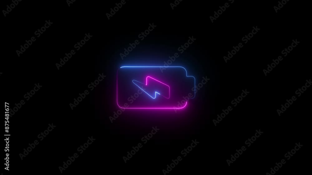 neon lightning bolt, glowing sign. Abstract neon bolt icon with circle on black background Glowing neon battery icon. power and electricity accumulator neon lightning bolt, glowing sign. Abstract neon bolt icon with circle on black background Glowing neon battery icon. power and electricity accumulator