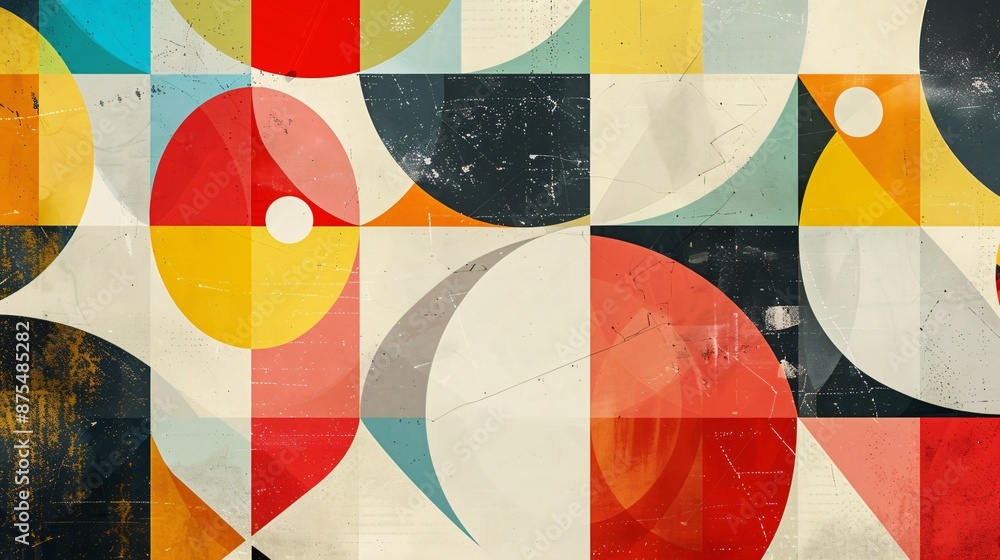Fototapeta premium Objective Design an abstract background using a variety of shape