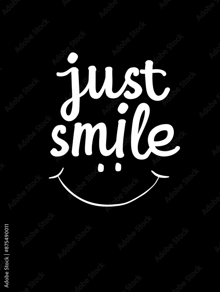 Obraz premium logo_elegant_style_with_text_just_smile_soft_lines_and_shadows