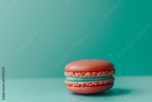 A single, glistening macaro...