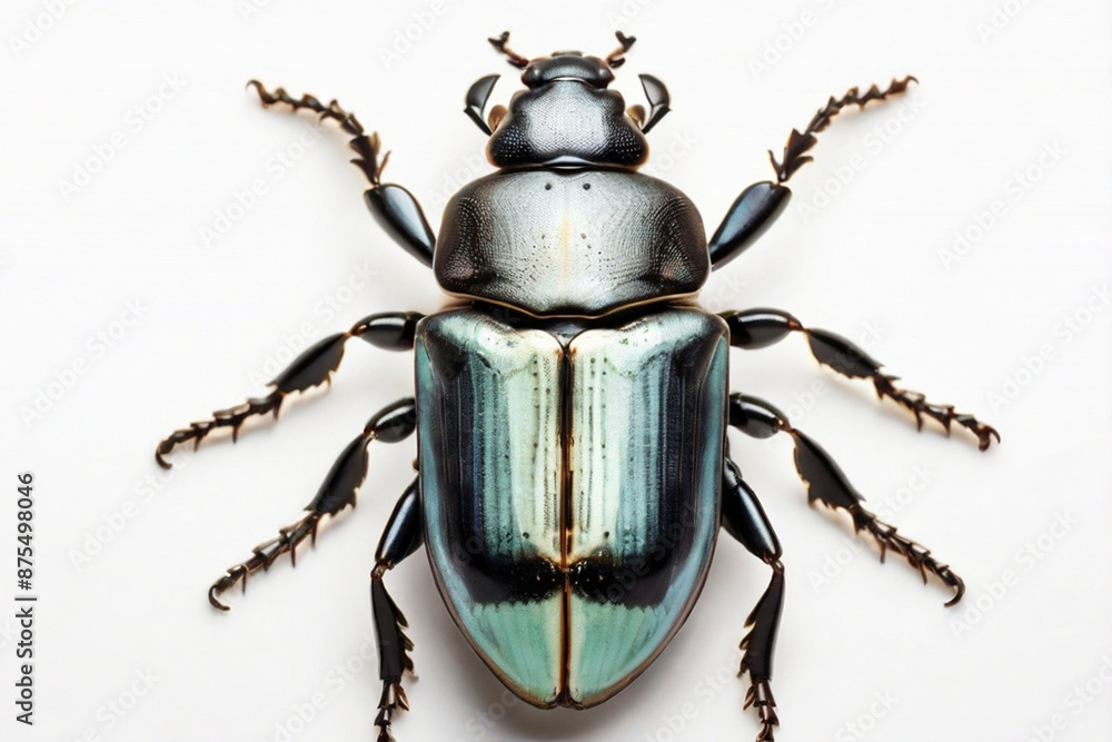 Beetle, isolated on white, top view Beetle, isolated on white, top view