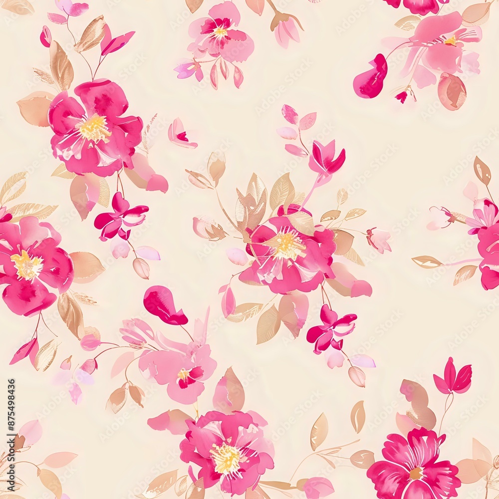 Exquisite Floral Grid with Realistic Blue and Green Flowers Exquisite Floral Grid with Realistic Blue and Green Flowers