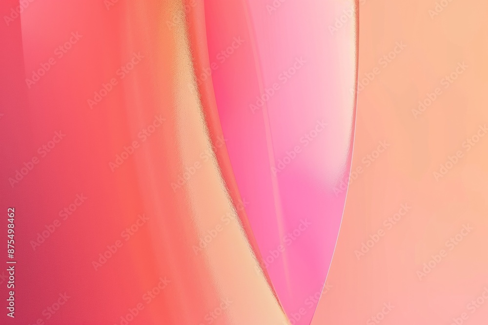Abstract background in gradient colors of pink and orange with curved shapes Abstract background in gradient colors of pink and orange with curved shapes