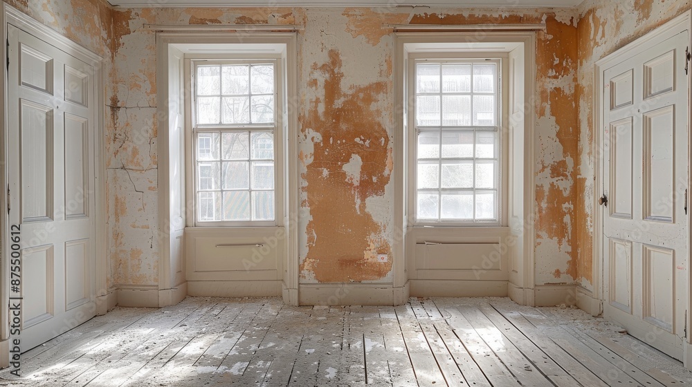 Room comparison before and after renovation of a new house Room comparison before and after renovation of a new house