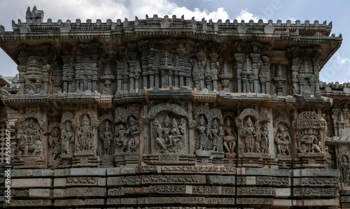 Kedareshwara Temple is a Hoysala-era structure in Halebidu, Karnataka, India. © Roman