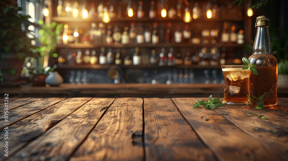 You can decorate the free space around the wooden desk of a bar. You can decorate the free space around the wooden desk of a bar.