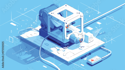 3D printer extruder temperature hand drawn outline