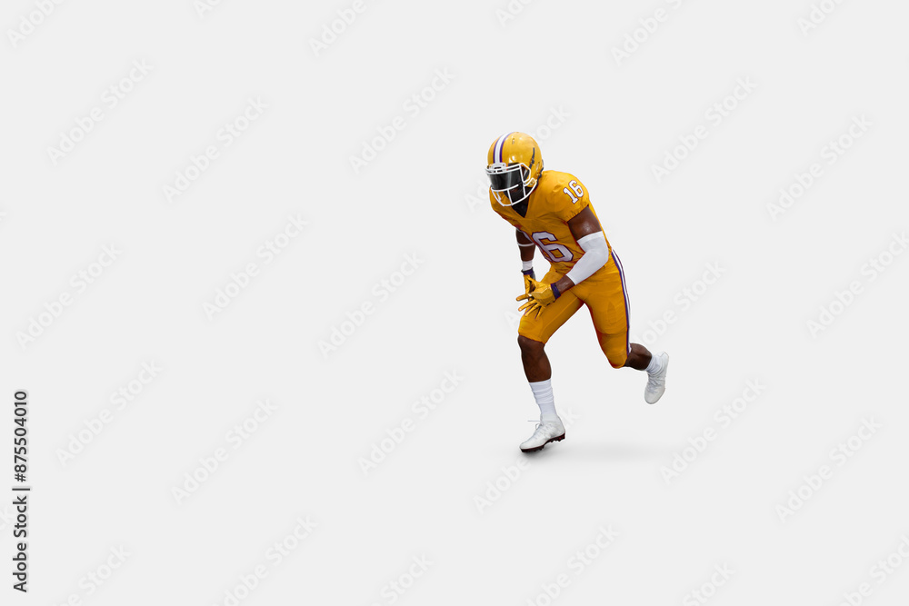 American football player in motion American football player in motion