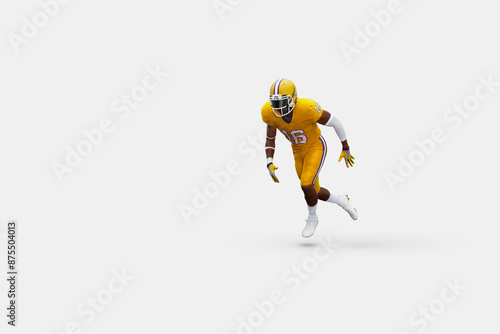 American football player in motion