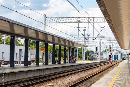 July 4, 2024 Lublin Poland. Railway station on a sunny summer day.