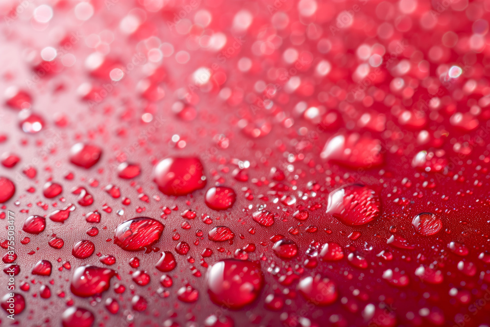 A Symphony of Crimson: Water Drops Reflecting a Red Sunset A Symphony of Crimson: Water Drops Reflecting a Red Sunset