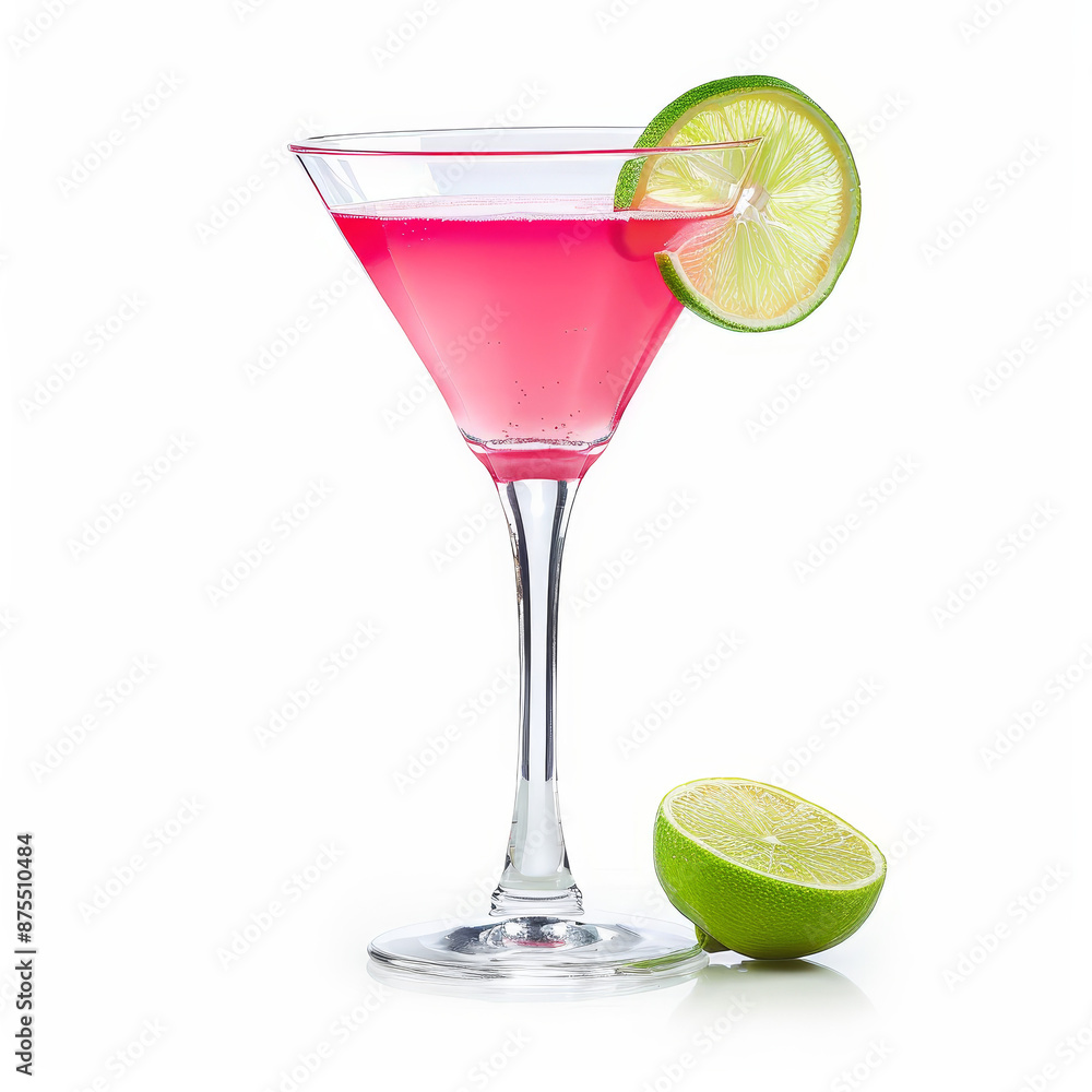 pink cosmopolitan cocktail with lime pink cosmopolitan cocktail with lime