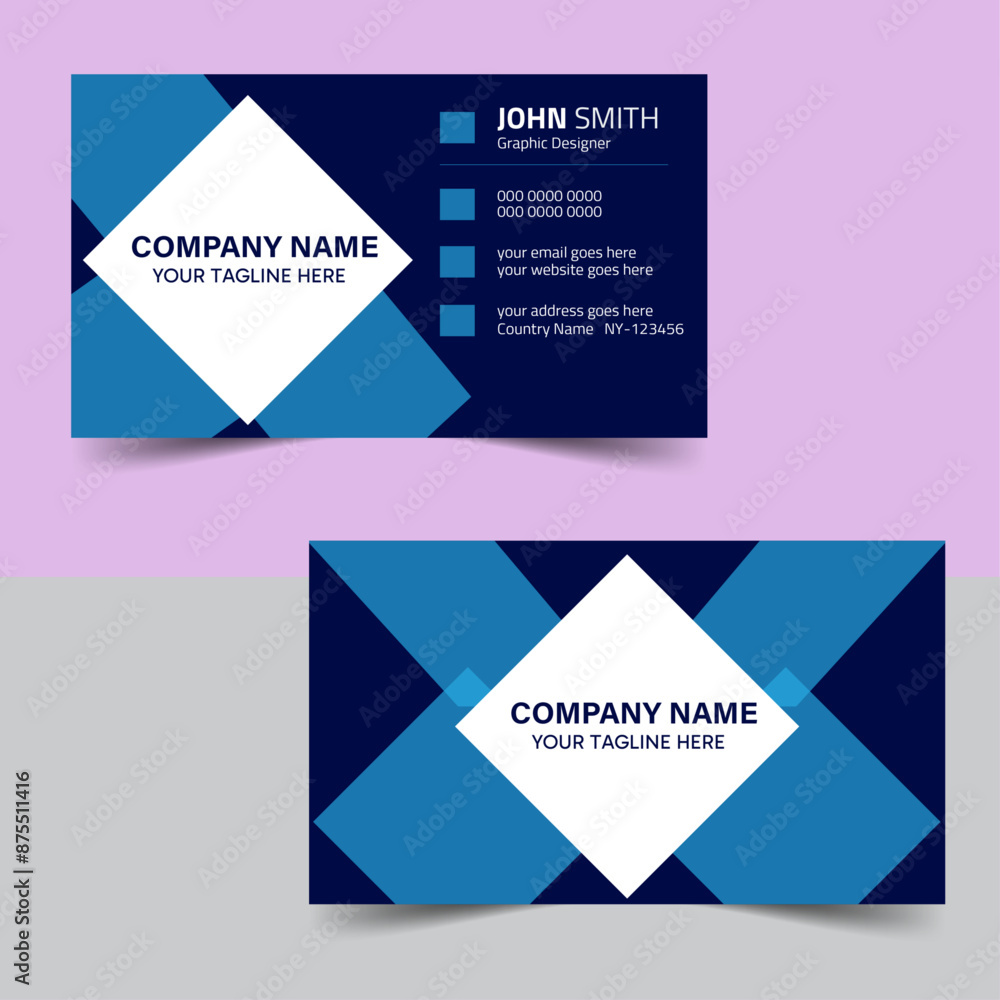 Fototapeta premium Creative visiting card template. abstract business card layout. vector Modern and clean card.