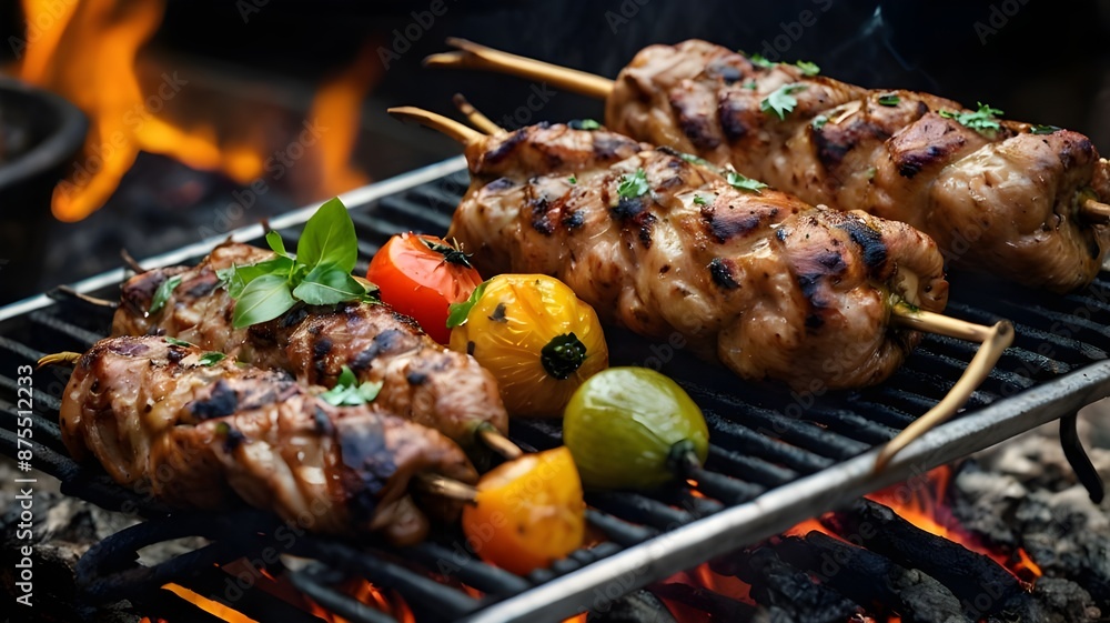 shish kebab on the grill shish kebab on the grill