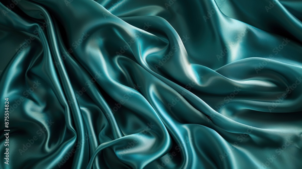 Obraz premium A piece of blue fabric with a pattern on it. Generate AI image