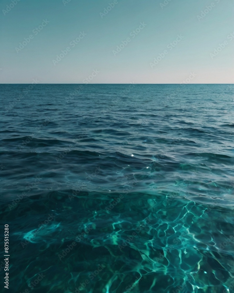 Fototapeta premium seamless background featuring an abstract smooth gradient transitioning from teal to turquoise, resembling blurred water. Ideal for aquatic themes, calming designs, or adding a serene, fluid touch to 